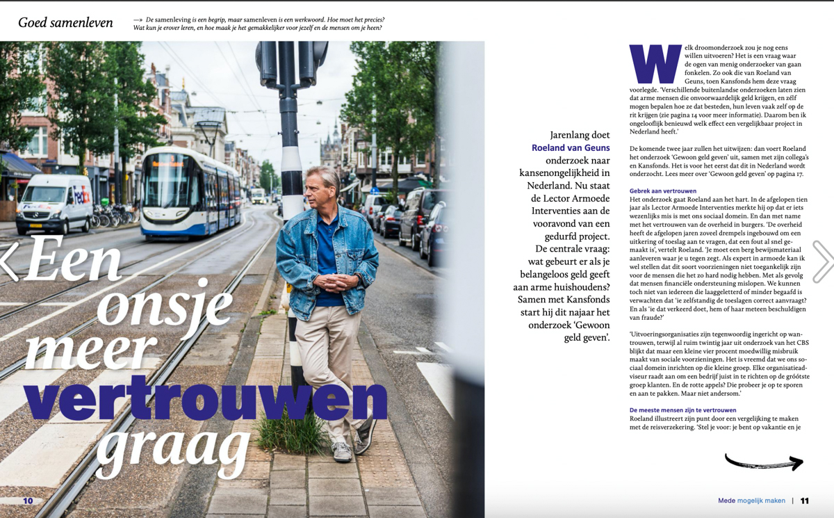 Kansfonds, Roeland van Geuns, armoede, Mede Magazine, Amsterdam
